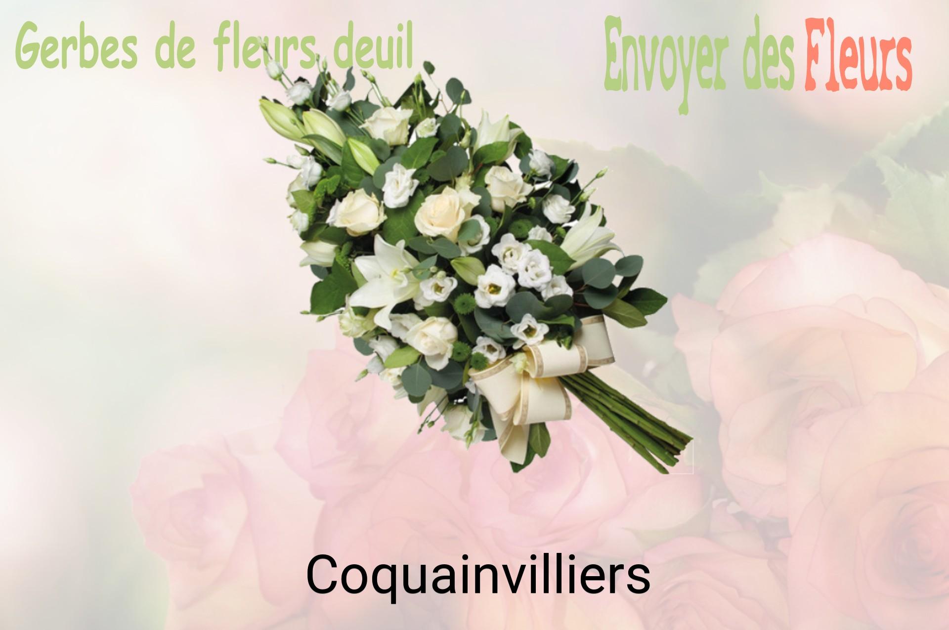 Gerbe de fleurs de deuil livrée à Coquainvilliers
